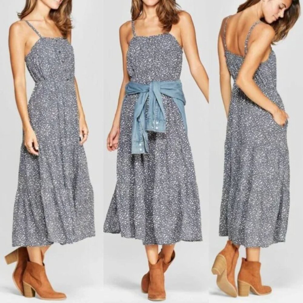 Universal Thread Sleeveless Square Neck Button Fr… - image 1